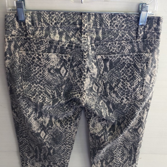 Current/Elliott Jeans Low Rise The Ankle Skinny Canvas Python Snake Print Sz 26‎ - Picture 12 of 16
